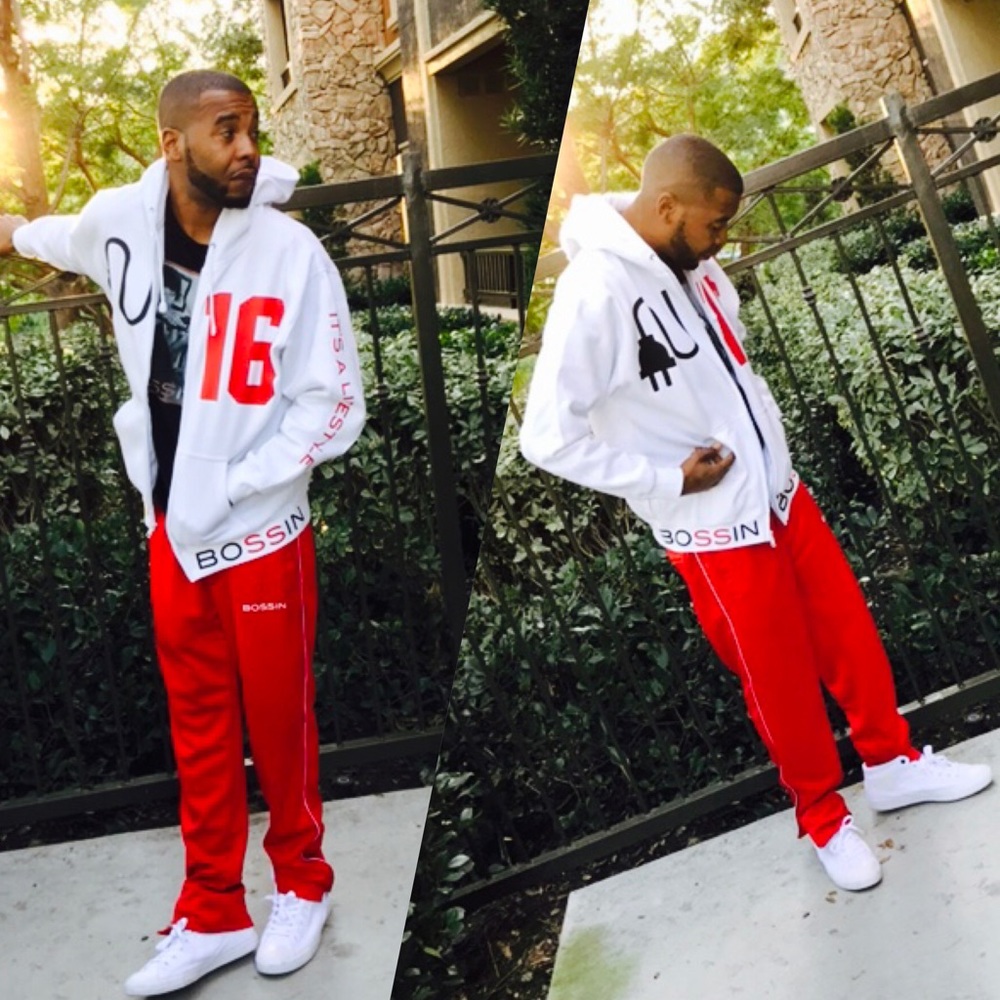 White Plug 16 Zip up Hoodie